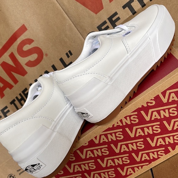 Vans Era Stacked Leather True White/True White WMNS platforms - Picture 15 of 16